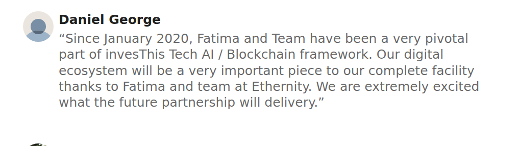 Recommendation from Daniel George